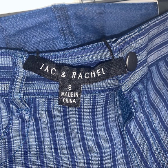 Zac & Rachel Denim Shorts reversible dark/stripes NWT Size 6 - Picture 4 of 7